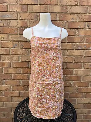 Ghanda Womens Janie Dress Peach Brady Paisley Size Small BNWT • $28