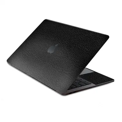 Skin Decal Wrap For MacBook Pro 13  Retina Touch  Black Leather Pattern Look • $15.98