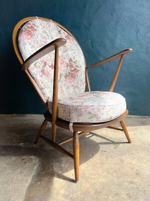 £275 • Buy Vintage Retro Mid Century Style Ercol Windsor 317 Grandfather Armchair