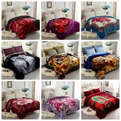 2 Ply Korean Mink Blanket Thick Soft Warm Queen King Size Winter Bed Blankets • $44.99