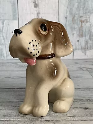 VTG 5  WHIMSY ANTHROPOMORPHIC Ceramic DOG FIGURINE MADE IN OCCUPIED JAPAN • $29.99