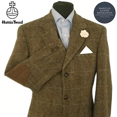 Harris Tweed Jacket Blazer Size 38R Herringbone Windowpane Check BARUTTI EDITION • £79.95