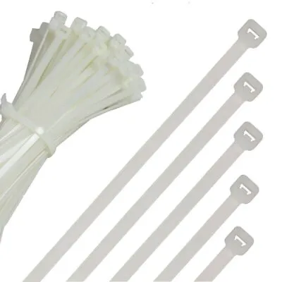Cable Ties  Zip Ties White Long Short Small Thick Thin Long Heavy Duty • £3.80