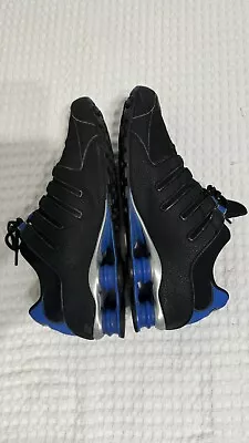 NikeShox NZ Running - 378341-056.     Black Blue. Size 12 • $150
