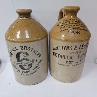 Brewery Jars Stoneware Pair Halifax Flagon • £20