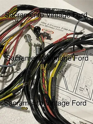1954 Ford 6 Cylinder F100 Pickup Truck Wire Harness Under Dash Cowl Wiring USA • $927.26