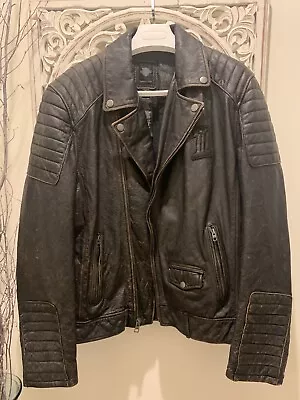 Harley Davidson Men BLACK LABEL #1 Skull Distressed Leather Jacket XL 97174-17VM • $450