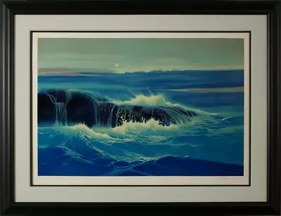 Seikichi Takara - Distant Moon Hand-signed Serigraph Framed • $1195