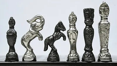 Brass Chess Set Handmade Antique Finish Vintage Style Figure Chess Set • $200.20