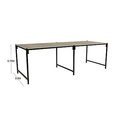 0.9M (3') Wide 3.7M - 4.3M Long Steel Framed Strong Portable Market Stall Table  • £199
