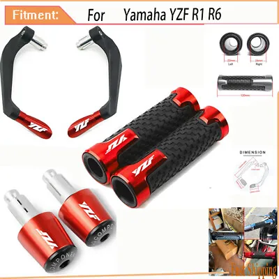 For Yamaha YZF R1 R3 R6 Brake Clutch Lever Protector Hand Grips Bar End Cap 22mm • $15.99