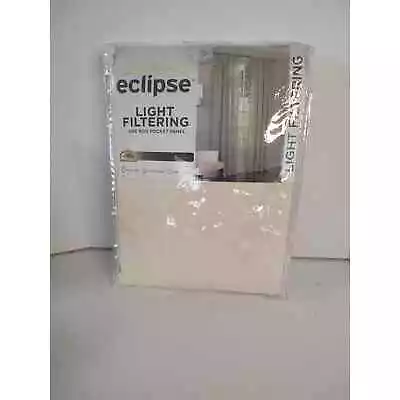 Eclipse Ivory Chelsea UV Light Filtering Window Sheer Curtain Panel 52 X95  • $9.99