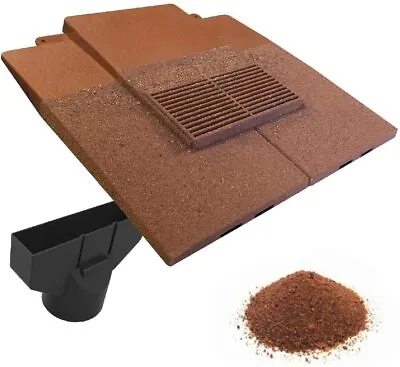 £47.50 • Buy Plain Tile Sand Red Granulated Finish In Line Roof Tile Vent Ventilator 