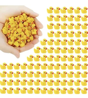 Lot Of 25 Pc Mini Rubber Ducks Miniature Resin Easter Yellow Tiny Duckies Figure • $6.89