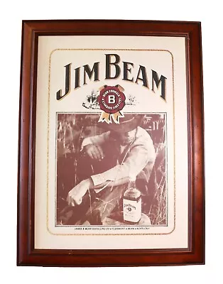 Large Jim Beam Framed Poster Vintage Whisky Bar Sign • $49