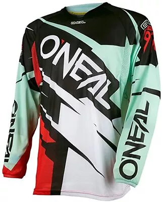 O'Neal HW Hardwear Flow Jag Jersey Motocross ATV Mint Green/Red Men's Large L • $34.99