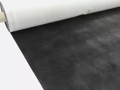 8 Metres Of CHARCOAL Velvet Upholstery Fabric • £0.99