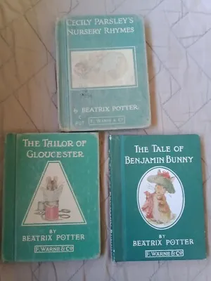 Beatrix Potter Books Vintage Early Prints (1931 1932) Lot Of 3 • $16