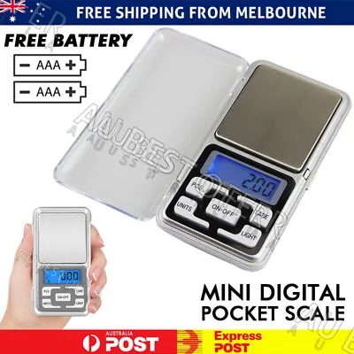 Pocket Digital Mini Scales 0.01 500g Precision Weight Balance Gram Jewellery AU • $9.24