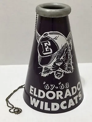 Vintage 1967 El Dorado (Arkansas) Wildcats Football Yell Megaphone • $45