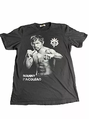Manny Pacquiao Black Short Sleeve T-Shirt Immortal Size Large • $3.99