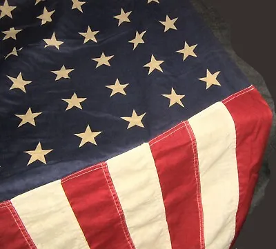 Vintage VALLEY FORGE 48 STAR U.S. FLAG - 60  X 34 Wooden Flag PoleOriginal Box • $122