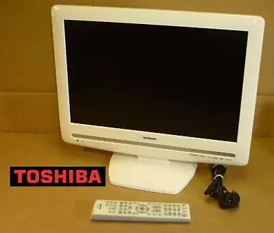 Toshiba 19DV556DB 19” HD LCD TV/DVD Freeview Remote & Stand In White HDMI DVB • £69.99