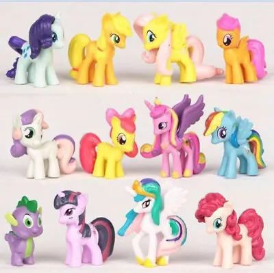 Hasbro My Little Pony Figures Rainbow Dash Rarity Anime Figure Toys Kids Gifts • £6.79