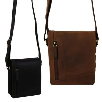 Ladies Mens Oiled Leather Cross Body/Shoulder Bag By Visconti • $69.76