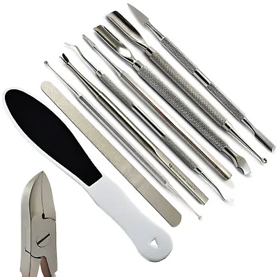 Podiatry Kit Ingrown Nail Clipper Cleaner Manicure Pedicure Cuticle Remover Tool • $6.25