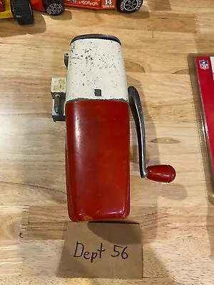 Vintage Ice-O-Mat Hand Cranked Ice Crusher Red And White 1950's • $29.99