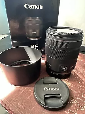 Canon RF 85mm F/2 Macro IS STM Lens With Both Caps And Hood - Excellent Boxed • £485