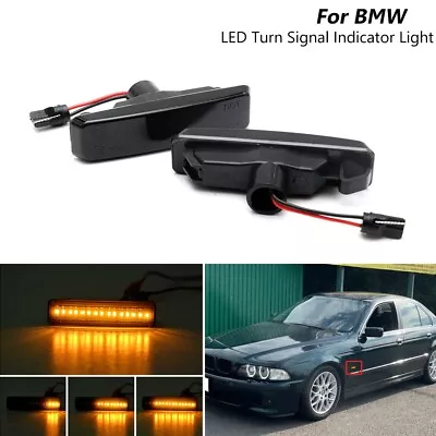 Dynamic Black LED Turn Signal Indicator For 96-03 BMW E39 525i 528i 530i 540i M5 • $19.99