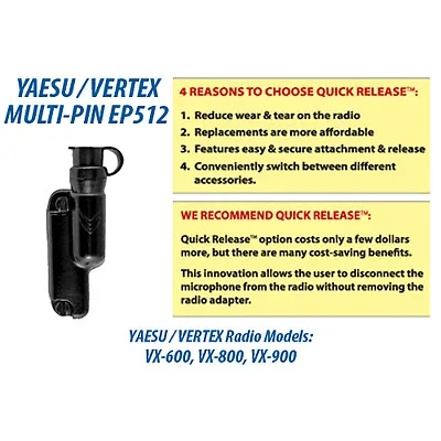 Earphone Connection Quick Release Adapter For Vertex VX-600 VX-800 VX-900 Radios • $48.75