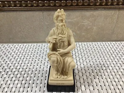 Vintage Replica Of Michelangelo  Horns Of Moses  Italian Sculpture Signed G. R. • $9