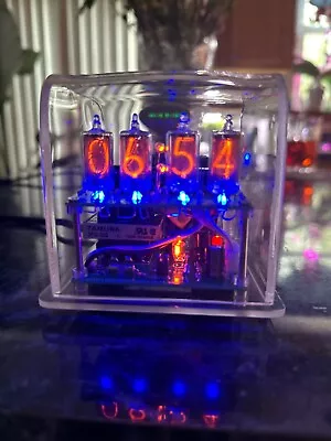 Homemade 4 Digit Nixie Clock  Cube  Blue Led  W/ Wifi Or Gps Connection • $200