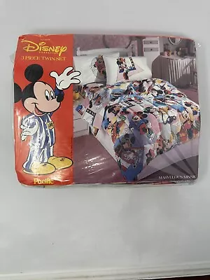 Vintage Disney Minnie Mouse Pacific 3 Piece Twin Sheet Set New In Package • $125