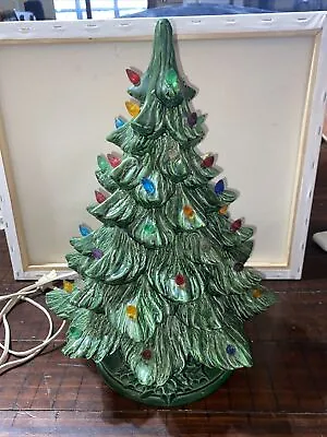 Vtg 1970's Nowell Mold Ceramic Lighted Christmas Tree 16   • $125