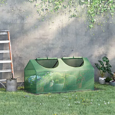 £15.99 • Buy Mini Greenhouse Small Plant Grow House W/ PE Cover Windows For Outdoor