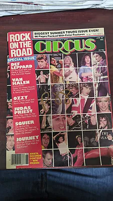 Vintage CIRCUS Rock N Roll Magazine June 30th 1983 Def Leppard Ozzy Van Halen • $12
