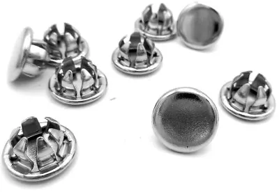 £10.97 • Buy 1/4  Hole Plug Caps Round Nickel Plated Steel Push In Pipe Pole Rail All Weather