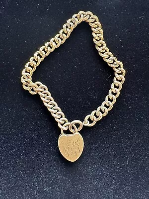 Antique Victorian Engagement Bracelet Heart Lock • $60