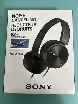 Brand New Sony MDR-ZX110NC Noise Cancelling Headphones MDRZX110NC Black • $24.99