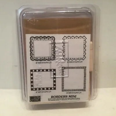 Stampin' Up!  BORDERS MINI  Wood Rubber Stamp Set 1995 Vintage New Unmounted • $7.08