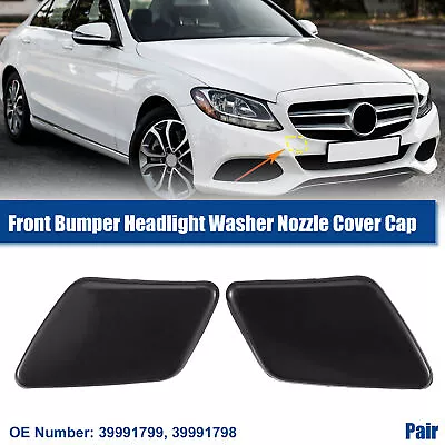 Pair Front Left Right Side Bumper Headlight Washer Nozzle Cap For Volvo S40 • $14.54