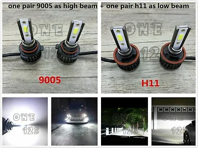 MINI 9005+H11 6000K Super White Combo CSP LED Headlight Bulb Kit High Low Beam • $17.99