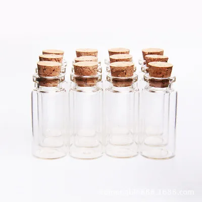 10ML Cork Stopper Glass Vial Jars Containers Bottle Drift Bottle DIY Pendant • $0.99