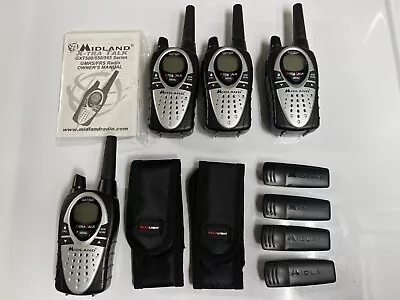 Four Midland X-TRA TALK GXT-500 Two Way Radios With Manual • $49