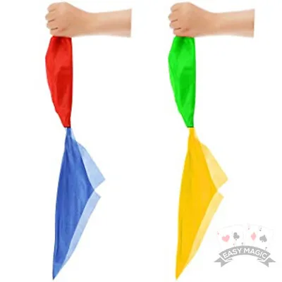 Colour Changing Silk Magic Trick Scarf Hanky 25cm Silks Easy Kids Magic *UK* • £3.99