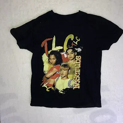 Vintage TLC T Shirt Medium Adults Short Sleeve Black • $10